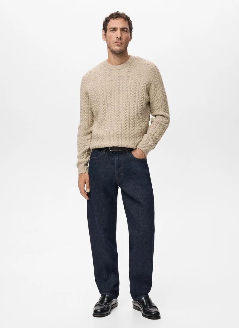 Mango Man  Braided knitted sweater for Men | Best Price UAE